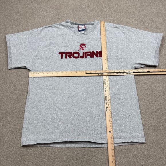 USC Trojans Men's Shirt Size XL Gray Short Sleeve NCAA Football Vintage Y2K - Picture 5 of 7